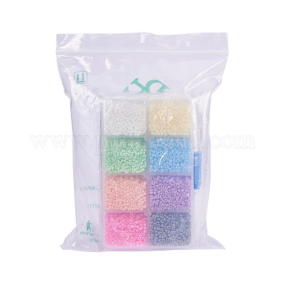 Смешанные 12/0 круглые стеклянные бусины&nbsp;SEED-PH0006-2mm-03-1