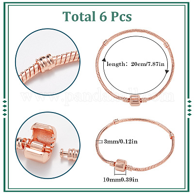 Изготовление браслета в европейском стиле из латуни 6шт. PPJ-SC0001-01A-1