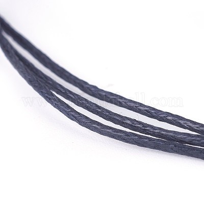 Black Wax Cotton Cord 1.5 mm Macrame Cord, String Jewellery Bracelet  Necklace
