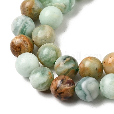 Натуральные зеленые кварцевые круглые бусины&nbsp;G-Z127-A01-8mm-1