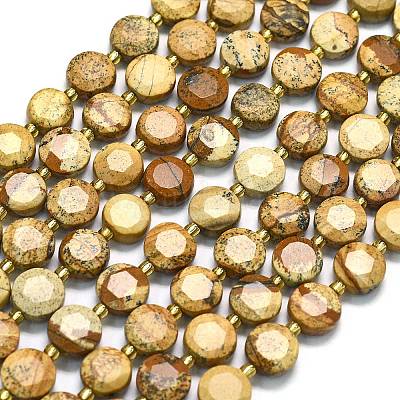 Естественного изображения яшмы бисер нитей G-C116-A142-01-1