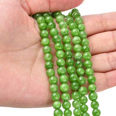 Естественно Mashan нефрита круглые бусины нити&nbsp;X-G-D263-6mm-XS17-1