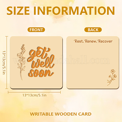 Gedenkkarten aus Holz&nbsp;WOOD-WH0040-006-1