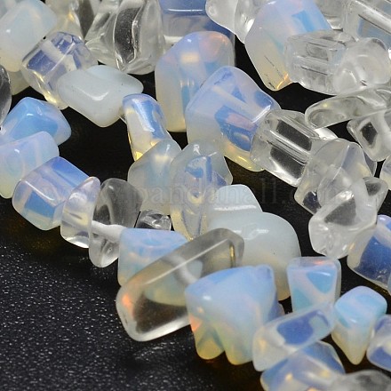 Perles puce de opalite brins X-G-N0134-15-1