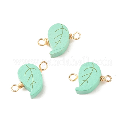 Spray Painted Wood Connector Charms PALLOY-JF01428-1