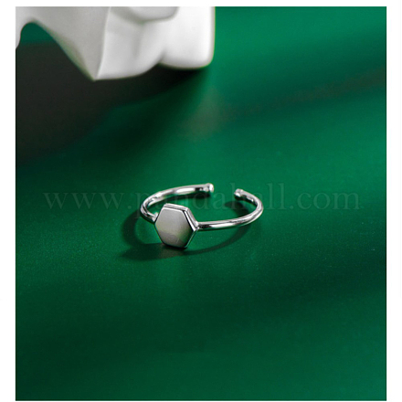 Регулируемые 925 кольца из стерлингового серебра RJEW-BB48488-G-1
