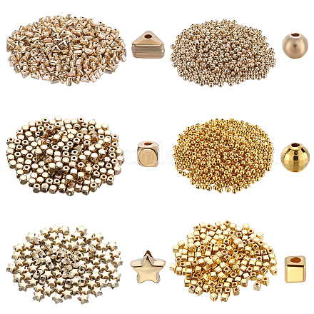 1500шт 6 стиля пластиковые бусины ccb&nbsp;CCB-SC0001-07-1