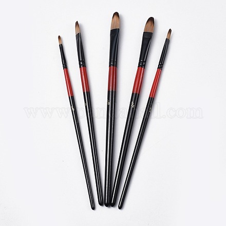 Wooden Paint Brushes Pens Sets AJEW-L074-02-1