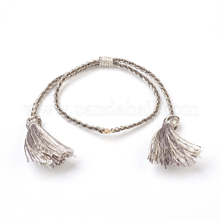 Плетеные браслеты нейлоновый шнур BJEW-O167-01D-1