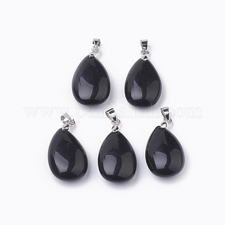 Natural Obsidian Gemstone Pendants G-S299-35-1