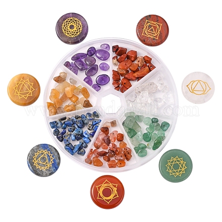 Kit de recherche de fabrication de bijoux de pierres précieuses de chakra diy DIY-YW0005-99-1