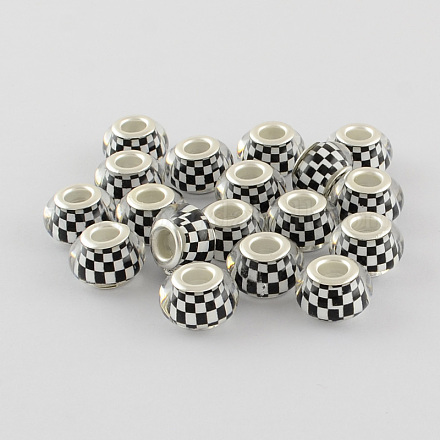 Europäische perlen aus mosaikmuster aus harz OPDL-R115-03-1