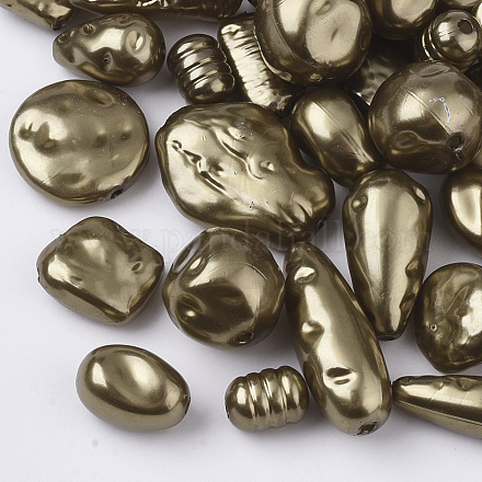 Perles d'imitation perles en plastique ABS OACR-R071-04-1
