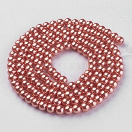 Abalorios de perla de vidrio HY-6D-B36-1