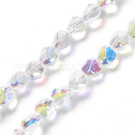 Chapelets de perles en verre électroplaqué EGLA-L038-AB01-1