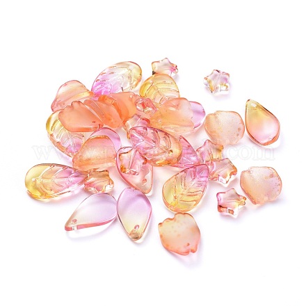 Galvanoplastie perles de verre transparentes EGLA-L027-D03-1