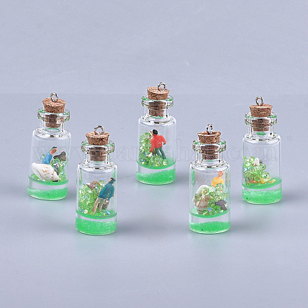 Decoraciones pendientes de cristal de la botella que desea GLAA-S181-01D-1