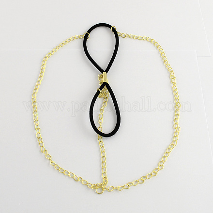Diadema de cadena de cabeza de metal de moda bohemia para mujer OHAR-R150-26-1