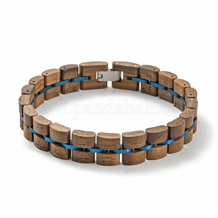 Деревянные браслеты для часов для женщин и мужчин BJEW-M306-01BL-03-1