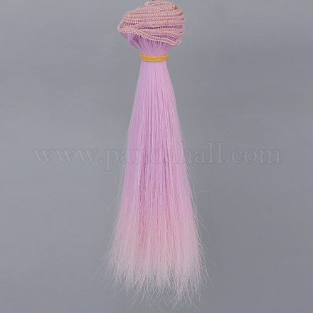 Parrucca per bambola con capelli lisci lunghi in plastica sfumata PW-WG20641-34-1