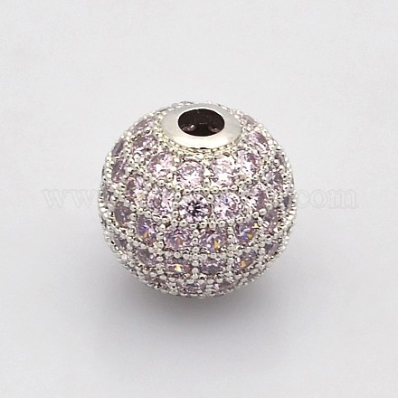 Perles de zircone cubique de grade AAA de micro pave KK-E711-12mm-115P-NR-1