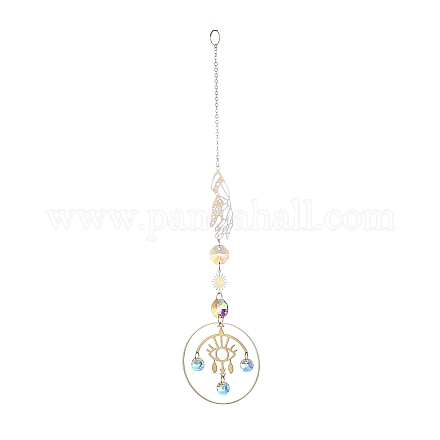 Grandes décorations pendantes en laiton HJEW-M005-01G-02-1