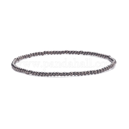 Стеклянный круглый браслет из бисера стрейч для женщин BJEW-JB07911-01-1