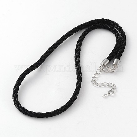 Braided Nylon Cord Necklace Making MAK-L007-01-1