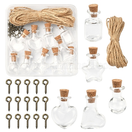 Kit fai da te per realizzare decorazioni per pendenti con bottiglie dei desideri DIY-FS0004-97-1