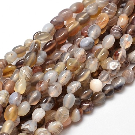 Pépites naturelles agate de botswana perles brins X-G-J335-07-1