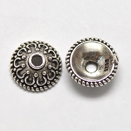 Accessoires de bijoux vintage cônes de perles argent pur de Thaïlande  STER-L008-186-1