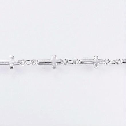 Handmade 304 Stainless Steel Bar Link Chains STAS-G038-21P-1