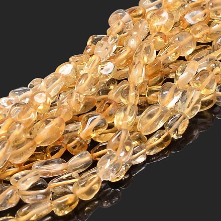 Pépites de citrine perles naturelles brins X-G-J335-27-1