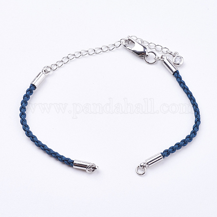 Braided Cotton Cord Bracelet Making MAK-I006-26P-1