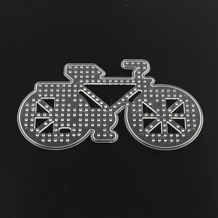 5x5mmDIYヒューズビーズに使用される自転車ABCプラスチックペグボード  透明  90x155x5mm X-DIY-Q009-47-1