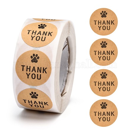1 Inch Thank You Stickers DIY-WH0156-87C-1