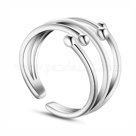 SHEGRACE Adjustable Stylish Sterling Silver Cuff Ring JR99A-1