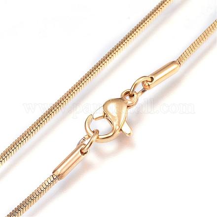 Collares de cadena de serpiente de 304 acero inoxidable NJEW-A288D-1.2A-G-1