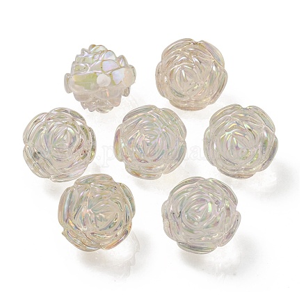 Placage uv perles acryliques irisées arc-en-ciel OACR-P010-20B-1