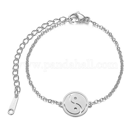 Bracelets à maillons en acier inoxydable feng shui 201 STAS-T040-JN014-1-1