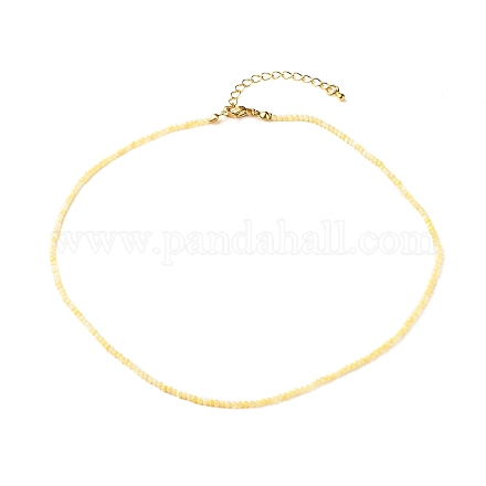 Natural Shell Round Beads Beaded Necklaces NJEW-JN03640-02-1