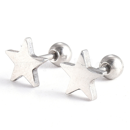 Серьги-штанги для хрящей из нержавеющей стали 201&nbsp;LS-EJEW-R147-08-1