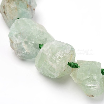 Pépites brutes fluorite naturelle brins de perles G-L378-02-1