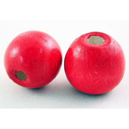 Dyed Natural Wood Beads X-TB095Y-1-1