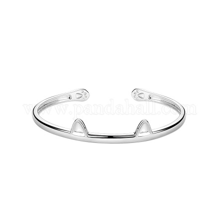 Shegrace joli design plaqué rhodium 925 bracelet manchette chaton en argent sterling JB166A-1
