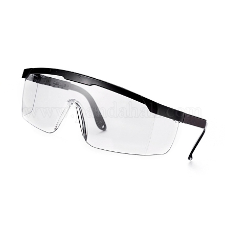 防曇安全ゴーグル  通気口付きプラスチック眼鏡保護ツール  ブラック  146x52x54mm AJEW-E034-57-1