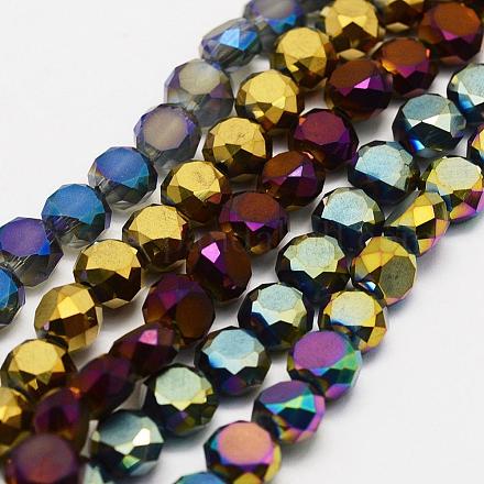 Chapelets de perles en verre électroplaqué EGLA-P029-03-12mm-M-1