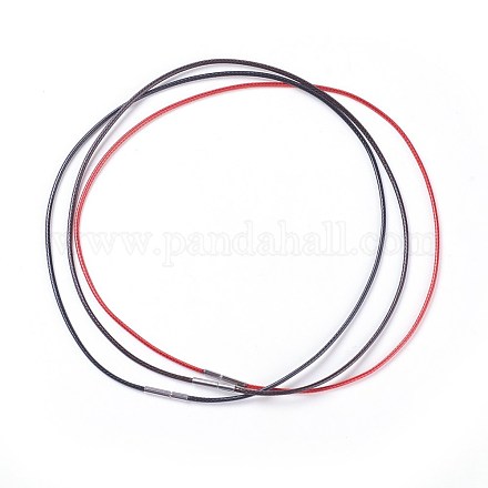 Fabrication de collier en corde de polyester ciré MAK-I011-05-C-1