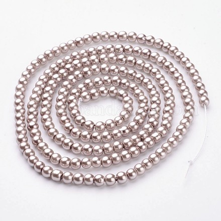 Chapelets de perles en verre nacré X-HY-4D-B27-1