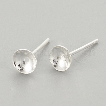 925 Sterling Silver Stud Earring Findings STER-S002-42-1